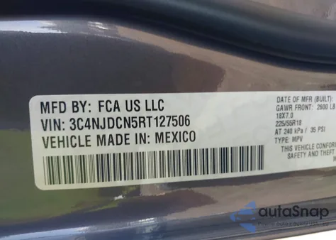 2024 Jeep Compass Limited 4X4 z USA, uszkodzony, nr VIN 3C4NJDCN5RT127506